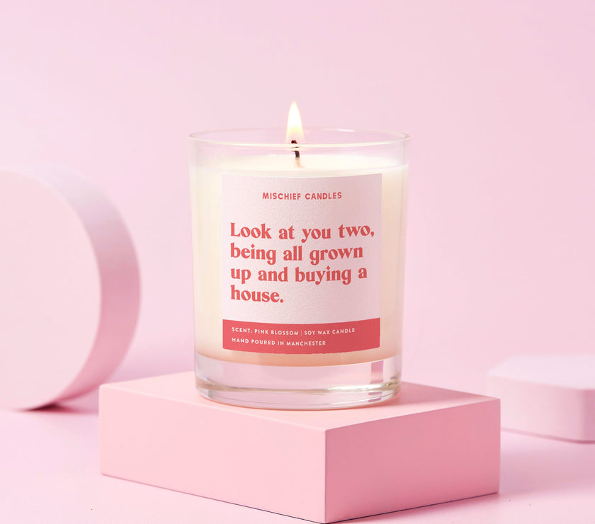 New Home Funny Gift Candle All Grown Up and Buying a House