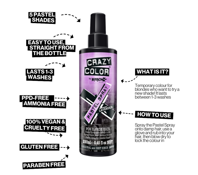 Crazy Color Pastel Spray 250ml