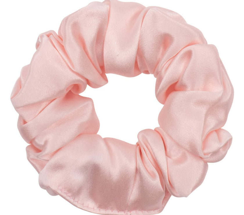 Pink Silk Scrunchie - Regular