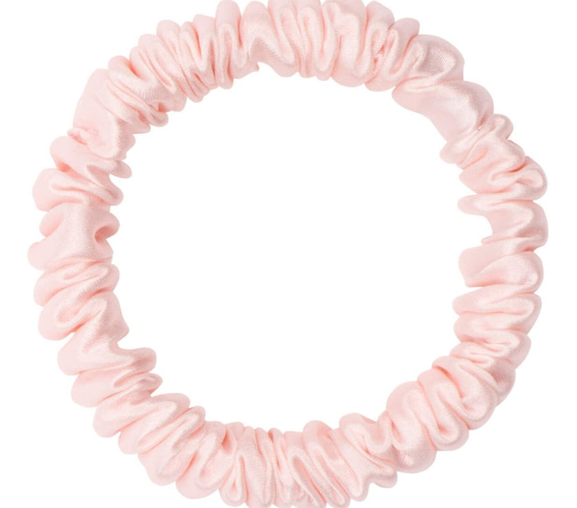 Pink Silk Scrunchie - Skinny