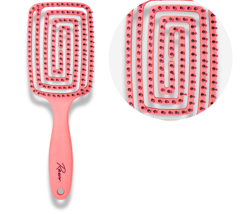 Rawr Maze Hair Brush - Pink