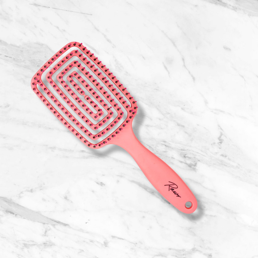Rawr Maze Hair Brush - Pink