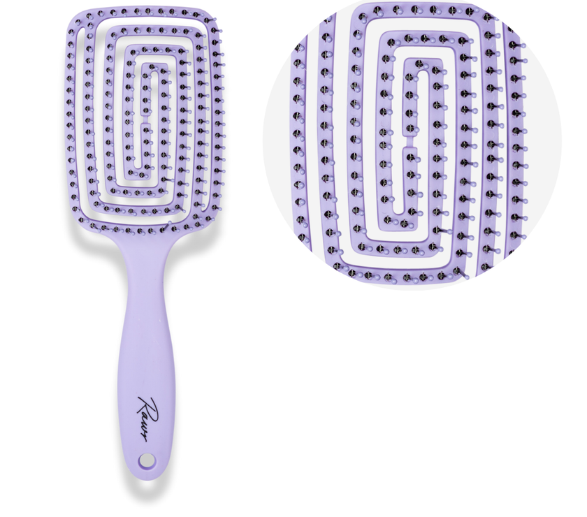 Rawr Maze Hair Brush - Purple