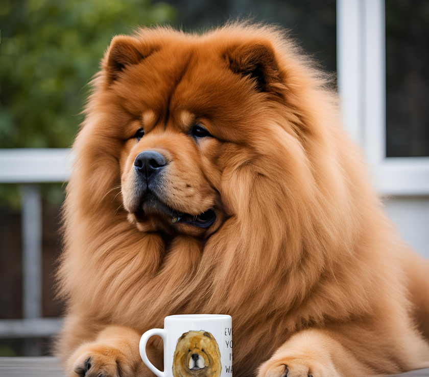Stay Cozy with Our Red Chow Chow Mug: Every Sip You Take, I’m Watching!