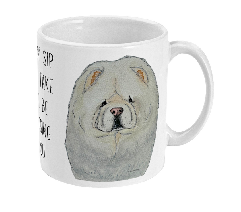 Cream Chow Chow Mug – "Every Sip You Take, I’ll Be Watching You"