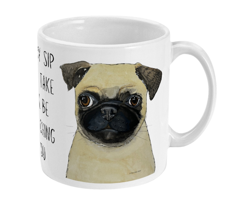 Adorable Pug Mug – Perfect Gift for Dog Lovers | Cute Ceramic Coffee Cup