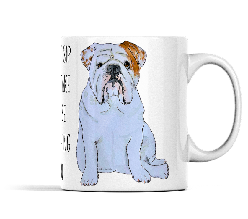 Bulldog Surveillance Mug: 'Every Sip You Take, I’ll Be Watching You!'