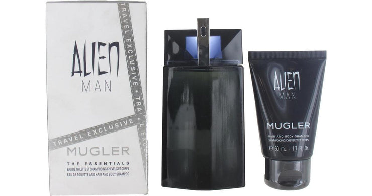 Mugler Alien Man Gift Set 100ml EDT + 50ml Shampoo