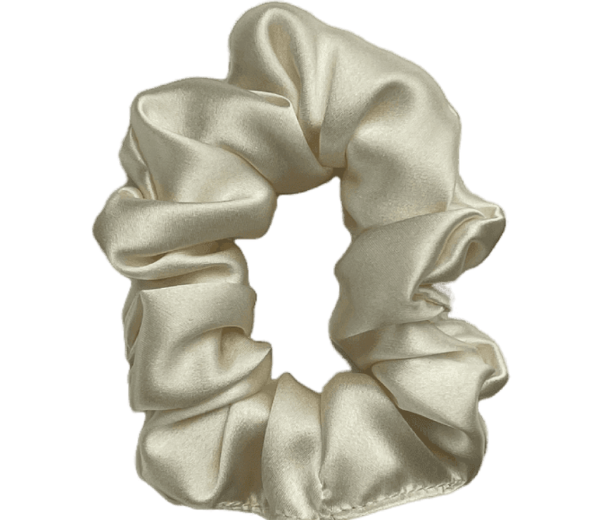 Champagne Silk Scrunchie - Regular
