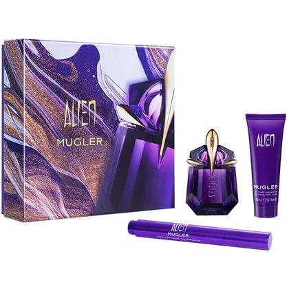 Alien Mugler Gift Set 30ml EDP Refillable + 50ml Body Lotion + 7ml Perfume Brush