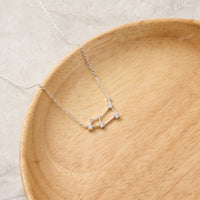Aries Star Sign Zodiac Constellation Necklace and Quote Card with Zircondia® Crystals