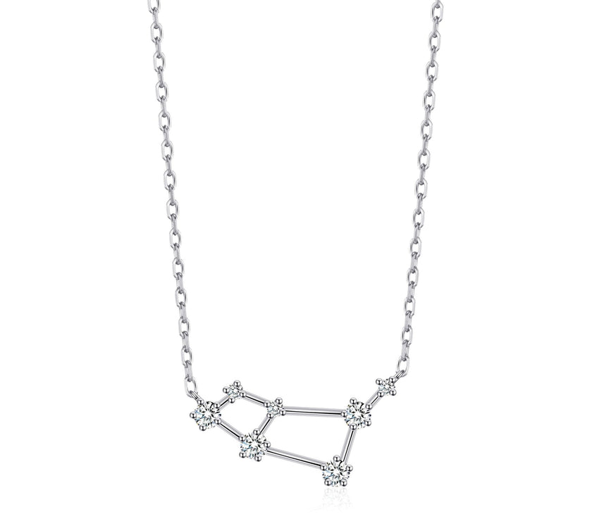 Aries Star Sign Zodiac Constellation Necklace and Quote Card with Zircondia® Crystals