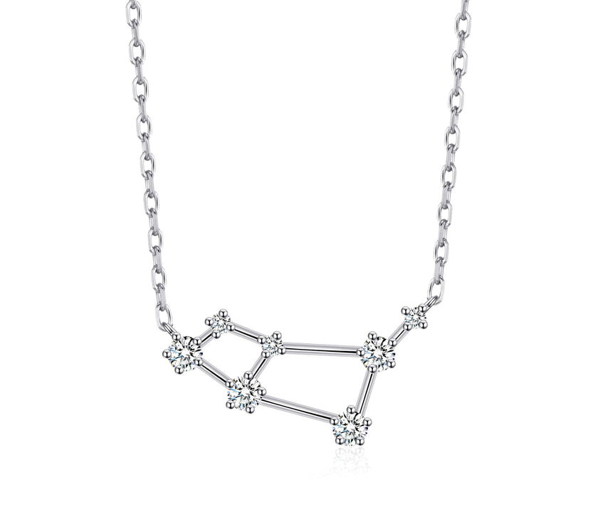 Aries Star Sign Zodiac Constellation Necklace and Quote Card with Zircondia® Crystals