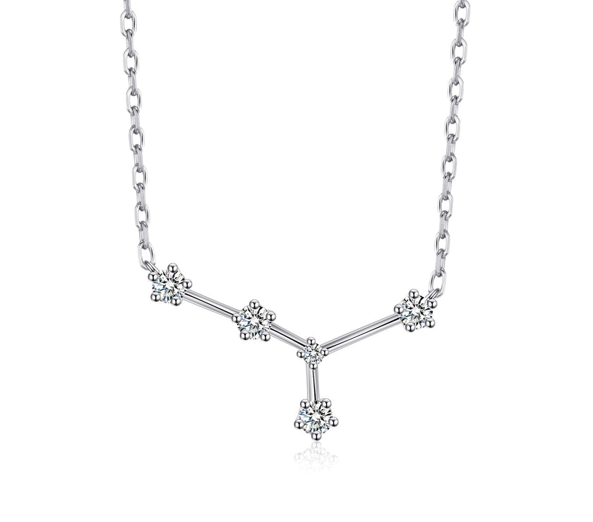 Cancer Star Sign Zodiac Constellation Necklace and Quote Card with Zircondia® Crystals