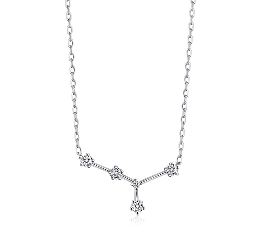 Cancer Star Sign Zodiac Constellation Necklace and Quote Card with Zircondia® Crystals