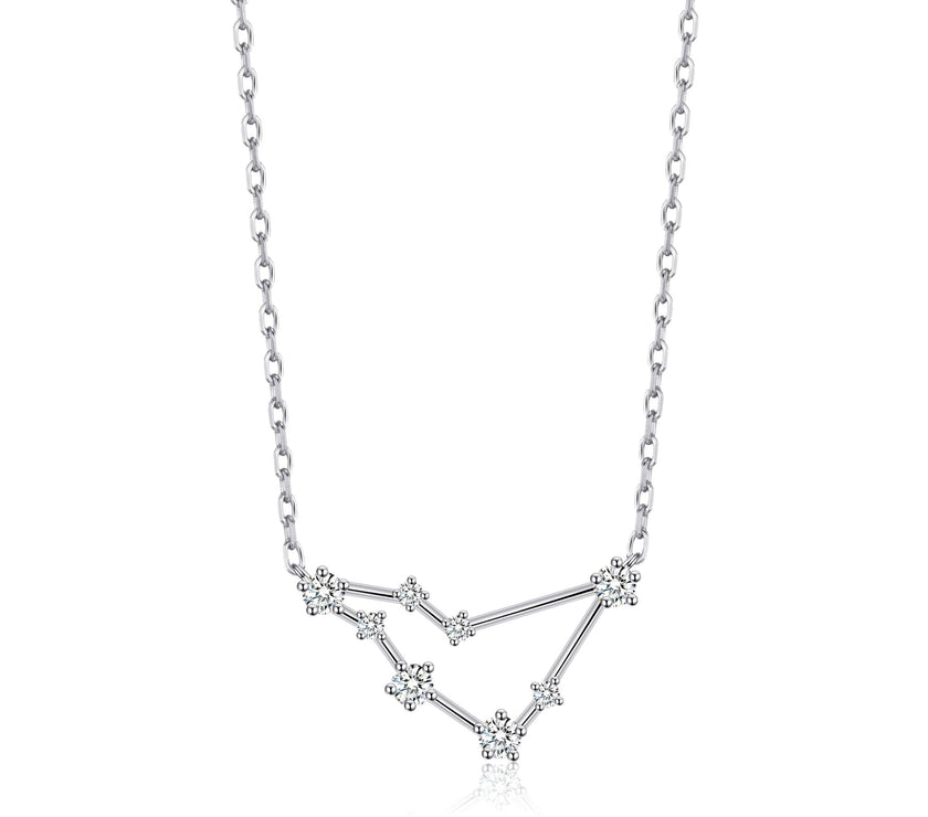 Capricorn Star Sign Zodiac Constellation Necklace and Quote Card with Zircondia® Crystals