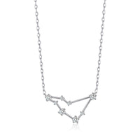 Capricorn Star Sign Zodiac Constellation Necklace and Quote Card with Zircondia® Crystals
