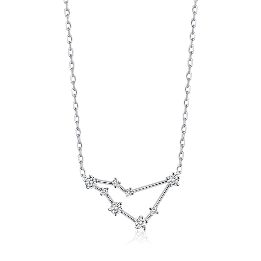 Capricorn Star Sign Zodiac Constellation Necklace and Quote Card with Zircondia® Crystals