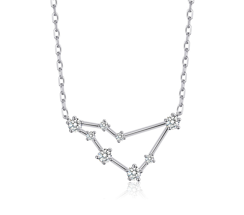Capricorn Star Sign Zodiac Constellation Necklace and Quote Card with Zircondia® Crystals