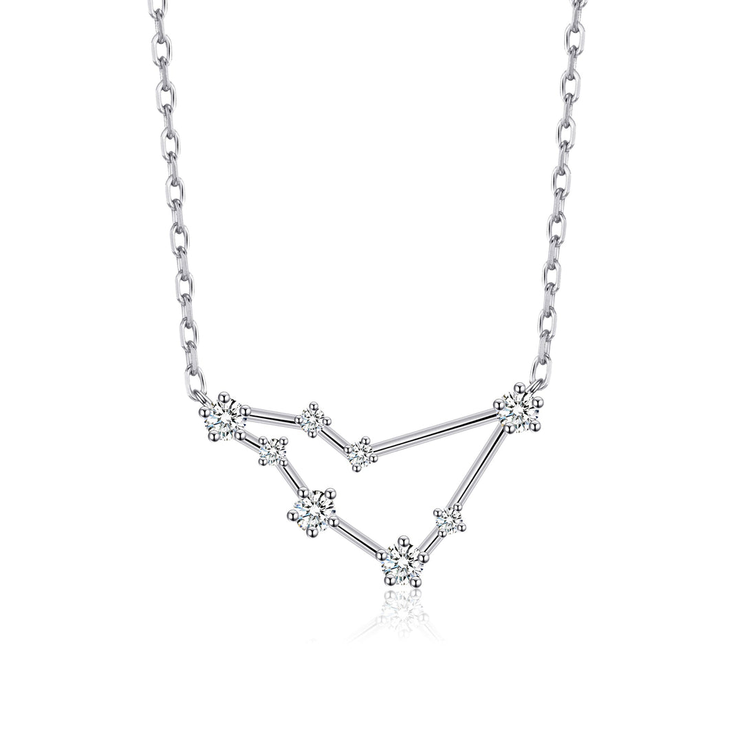 Capricorn Star Sign Zodiac Constellation Necklace and Quote Card with Zircondia® Crystals