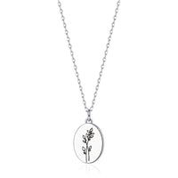 December Birth Flower Holly Berry Necklace with Card