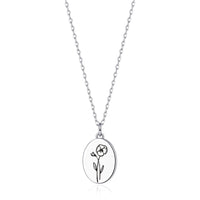 February Birth Flower Violet Necklace with Card