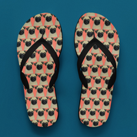 Pug Life, But Make It Fashion: Luxe Pug Print Flip Flops!