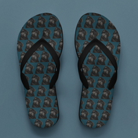 Pug Life, But Make It Fashion: Luxe Pug Print Flip Flops!