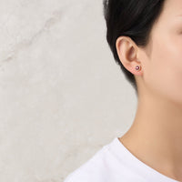 Gold Plated July (Ruby) Birthstone Necklace & Earrings Set Created with Zircondia® Crystals