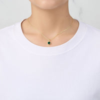 Gold Plated May (Emerald) Birthstone Necklace & Earrings Set Created with Zircondia® Crystals