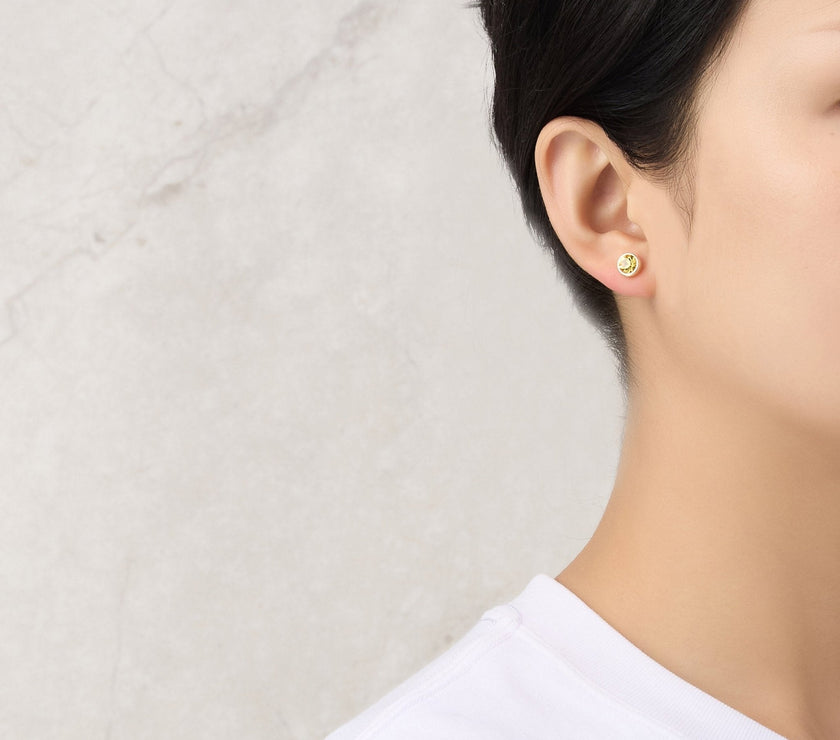 Gold Plated November (Topaz) Birthstone Necklace & Earrings Set Created with Zircondia® Crystals