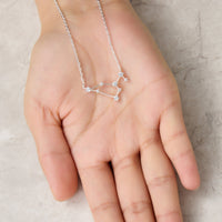 Leo Star Sign Zodiac Constellation Necklace and Quote Card with Zircondia® Crystals