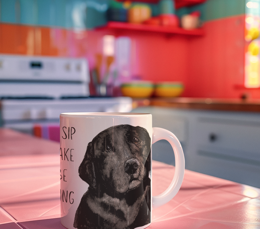 Labrador Mug – Powered by Caffeine & Crumbs