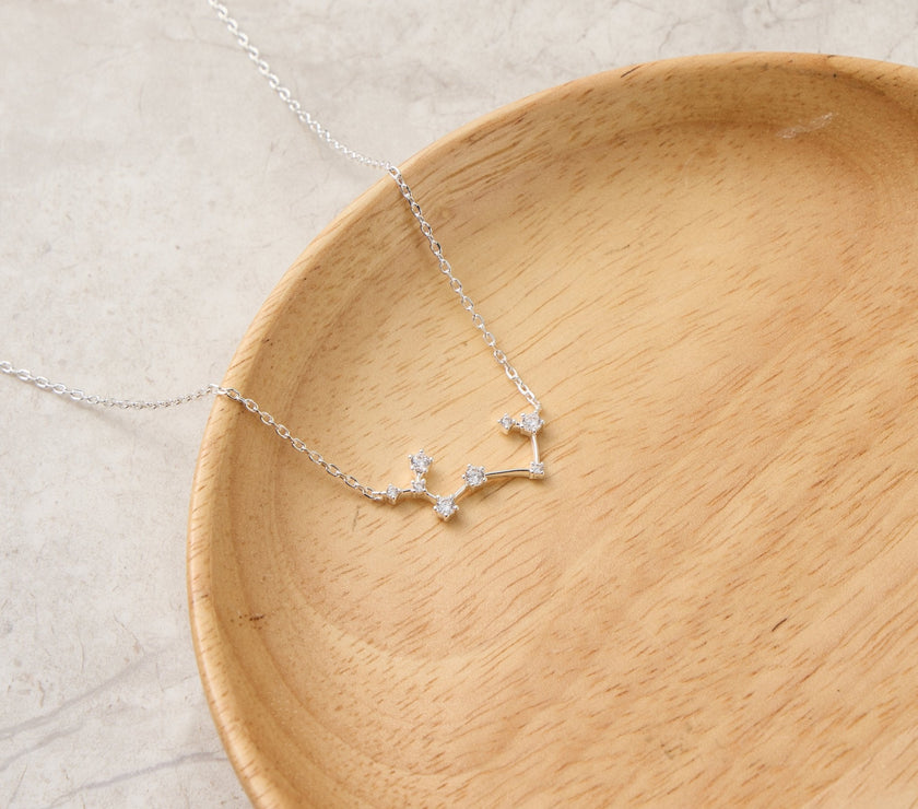 Sagittarius Star Sign Zodiac Constellation Necklace and Quote Card with Zircondia® Crystals