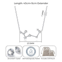 Sagittarius Star Sign Zodiac Constellation Necklace and Quote Card with Zircondia® Crystals