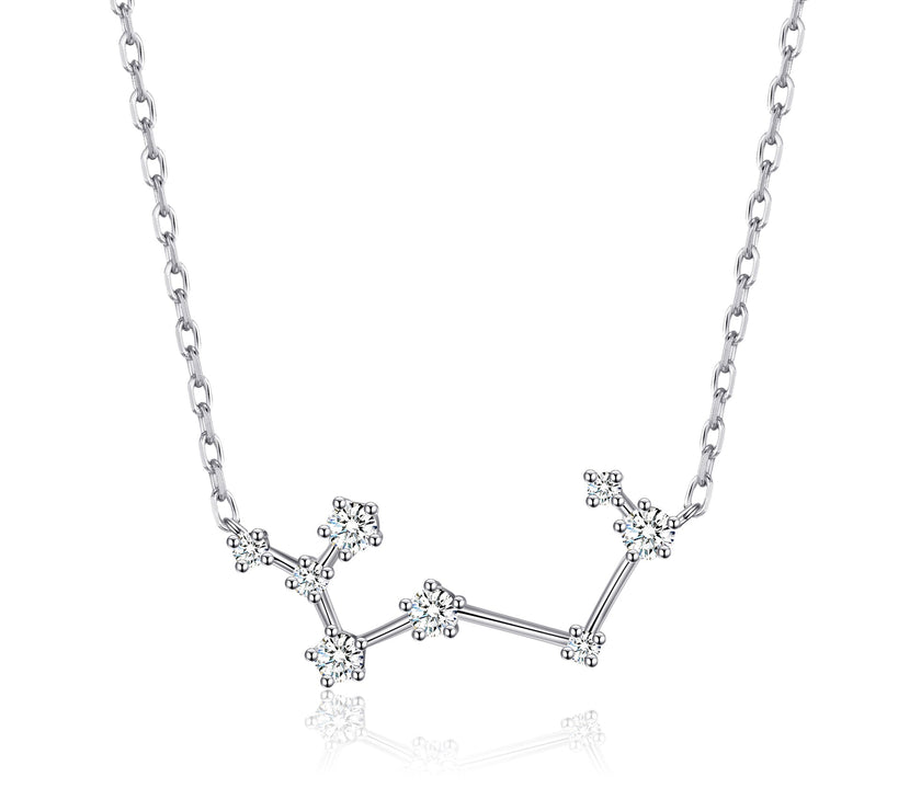 Sagittarius Star Sign Zodiac Constellation Necklace and Quote Card with Zircondia® Crystals