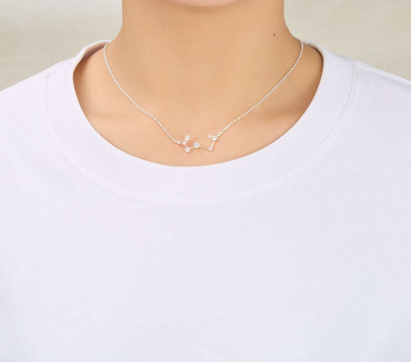 Sagittarius Star Sign Zodiac Constellation Necklace and Quote Card with Zircondia® Crystals