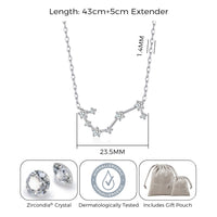 Scorpio Star Sign Zodiac Constellation Necklace and Quote Card with Zircondia® Crystals