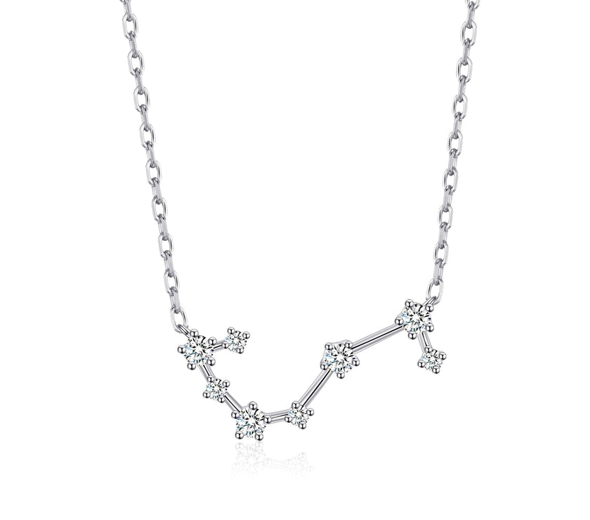 Scorpio Star Sign Zodiac Constellation Necklace and Quote Card with Zircondia® Crystals