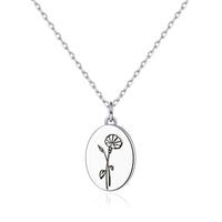 September Birth Flower Morning Glory Necklace with Card