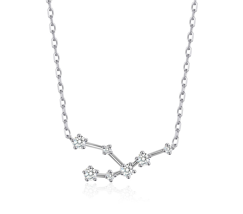 Taurus Star Sign Zodiac Constellation Necklace and Quote Card with Zircondia® Crystals