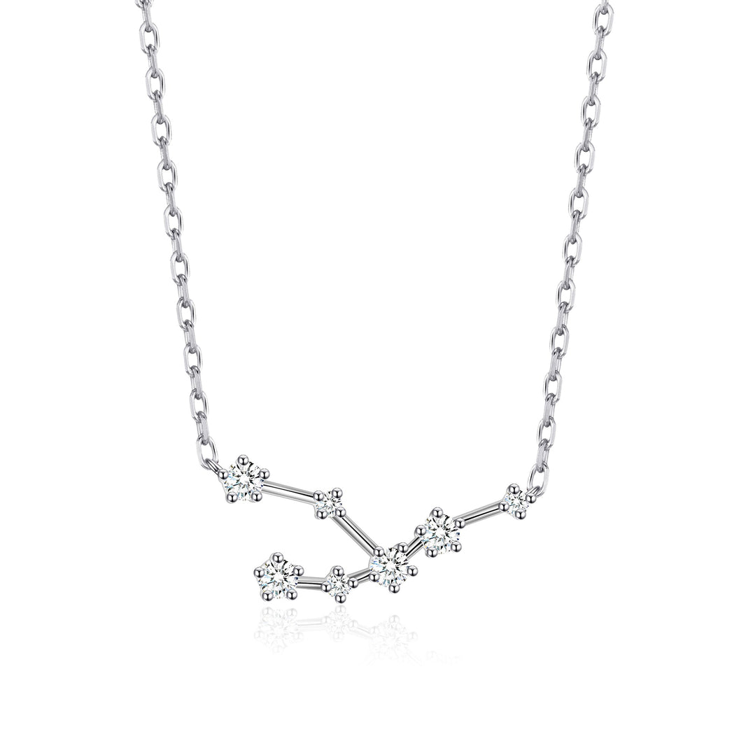 Taurus Star Sign Zodiac Constellation Necklace and Quote Card with Zircondia® Crystals