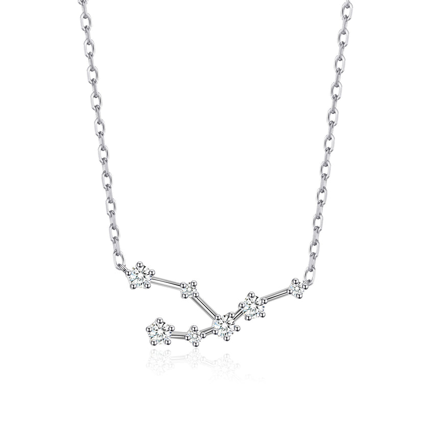 Taurus Star Sign Zodiac Constellation Necklace and Quote Card with Zircondia® Crystals