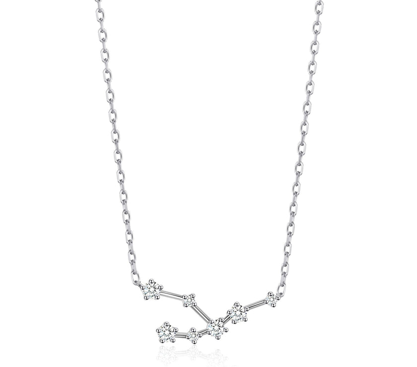 Taurus Star Sign Zodiac Constellation Necklace and Quote Card with Zircondia® Crystals