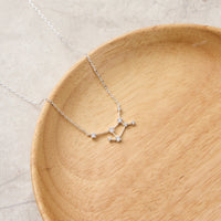 Virgo Star Sign Zodiac Constellation Necklace and Quote Card with Zircondia® Crystals
